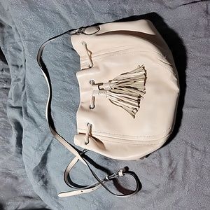 Genuine leather bucket purse